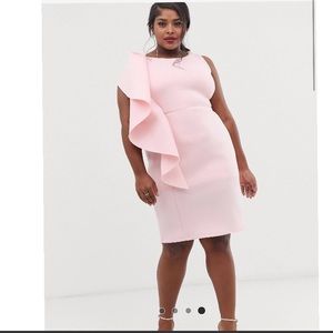 Plus Blush Frill Dress